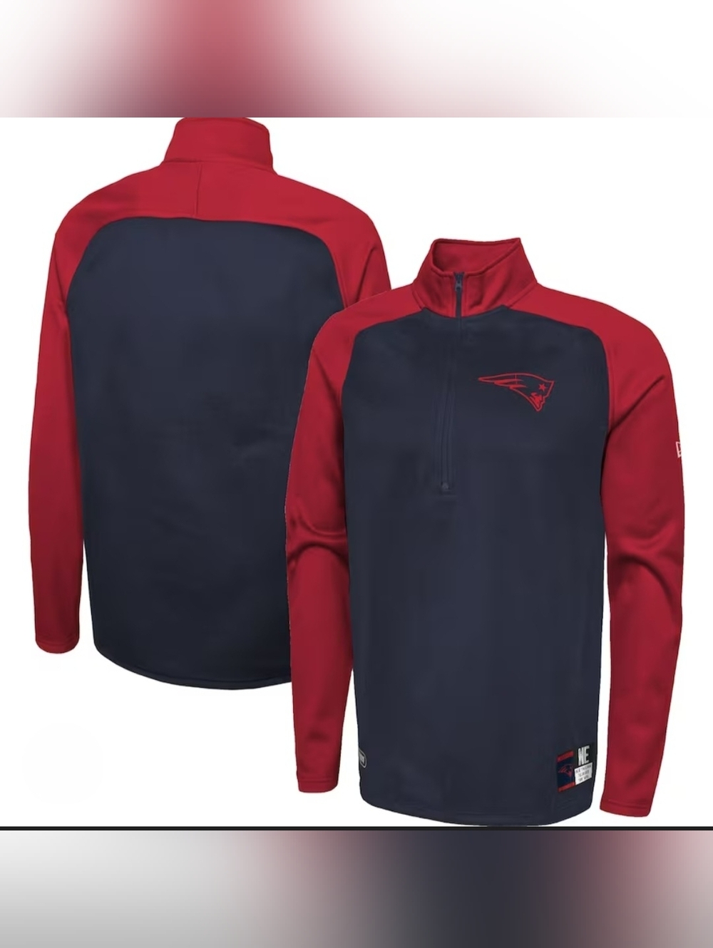 Men's NE Patriots New Era Combine Auth O-Line Raglan Zip Jacket‎ Coat Size XXL